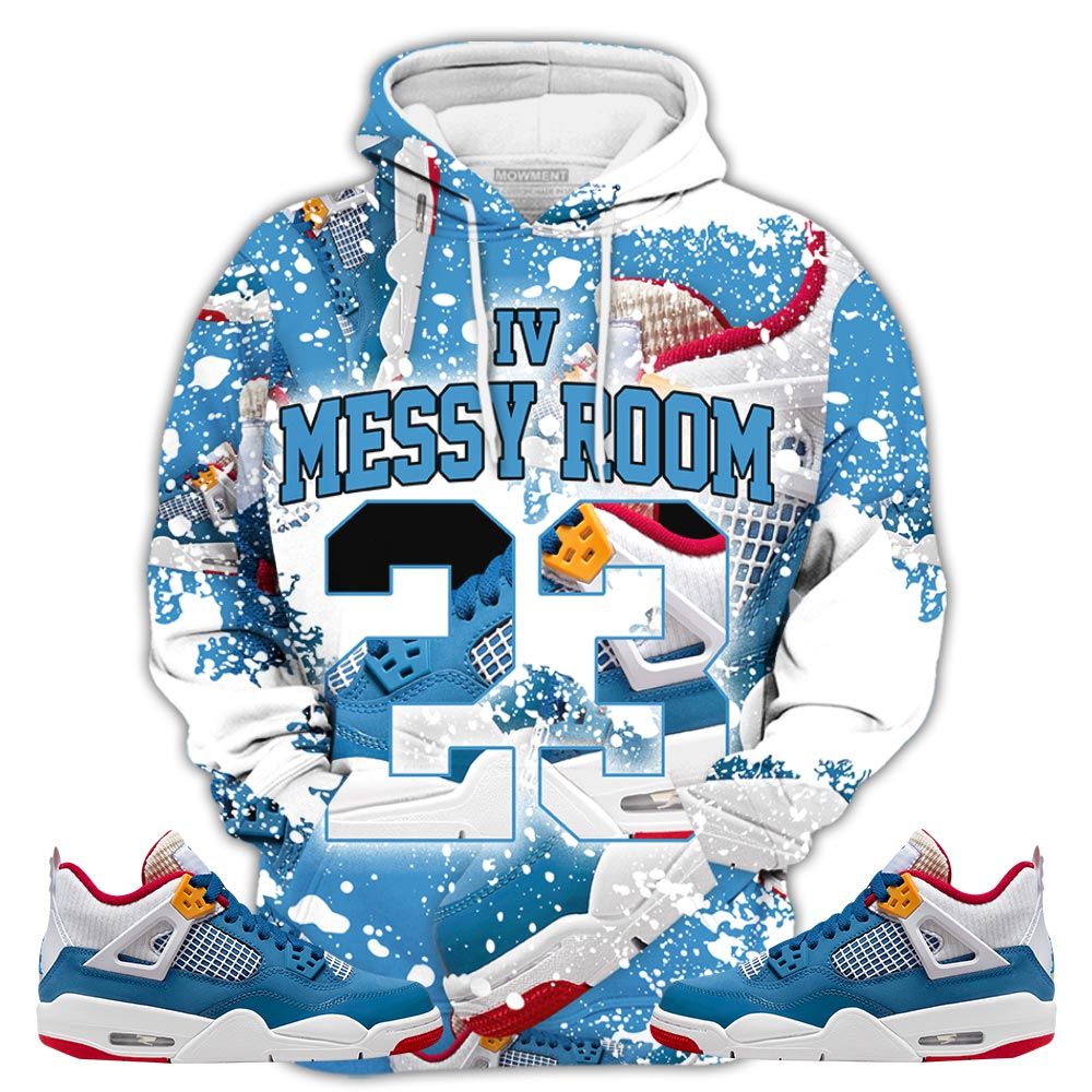 Graffiti Number 23 Goat Shoes Sneaker Shirt Match Retro Messy Room 4S, Jordan 4 Gs Messy Room Hoodie Sweatshirt Tee All Over Print MKO Shirt