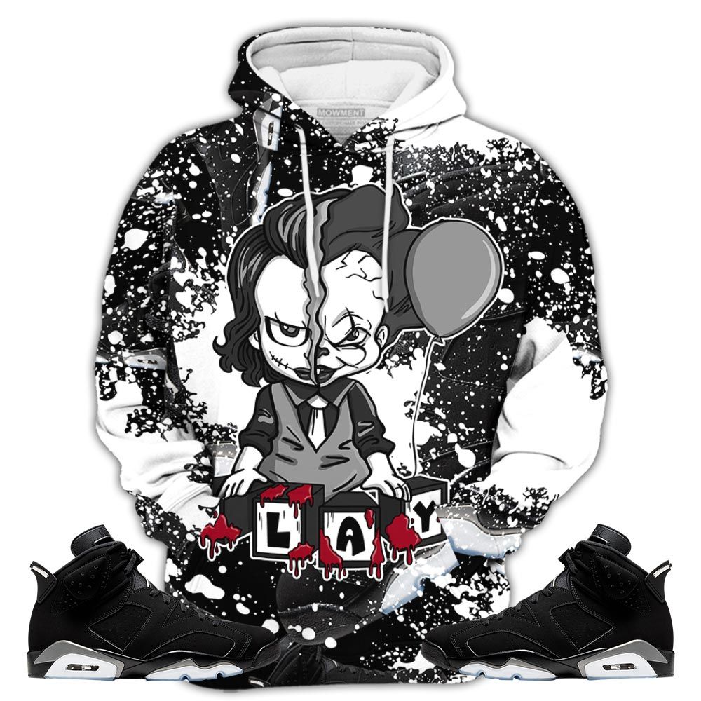 Graffiti Play Halloween Skills Sneaker Shirt Match Retro Metallic Silver 6S, Jordan 6 Black Chrome Hoodie Sweatshirt Tee All Over Print MKO Shirt