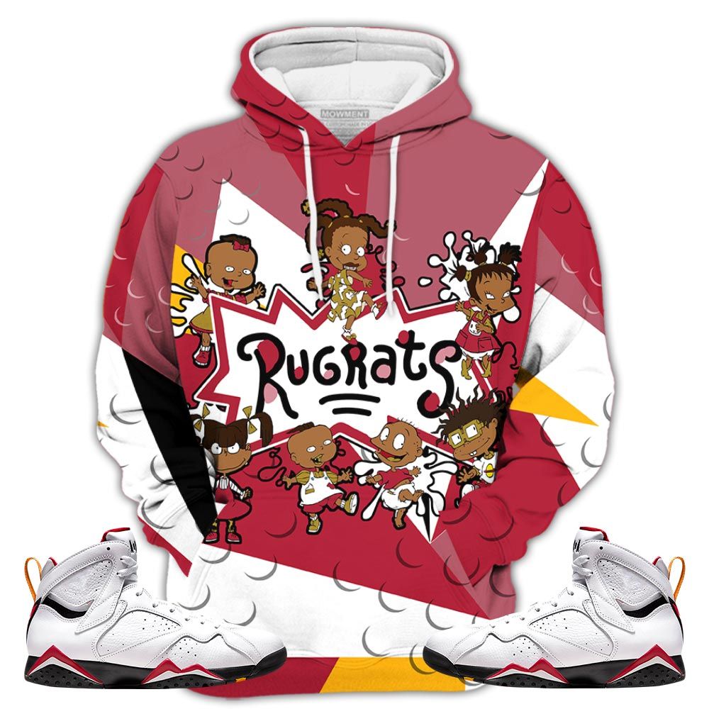 Graffiti Rugrats 90S Kids Melanin Sneaker Shirt Match Og Cardinal 7S, Jordan 7 Retro Cardinal Hoodie Sweatshirt Tee All Over Print MKO Shirt