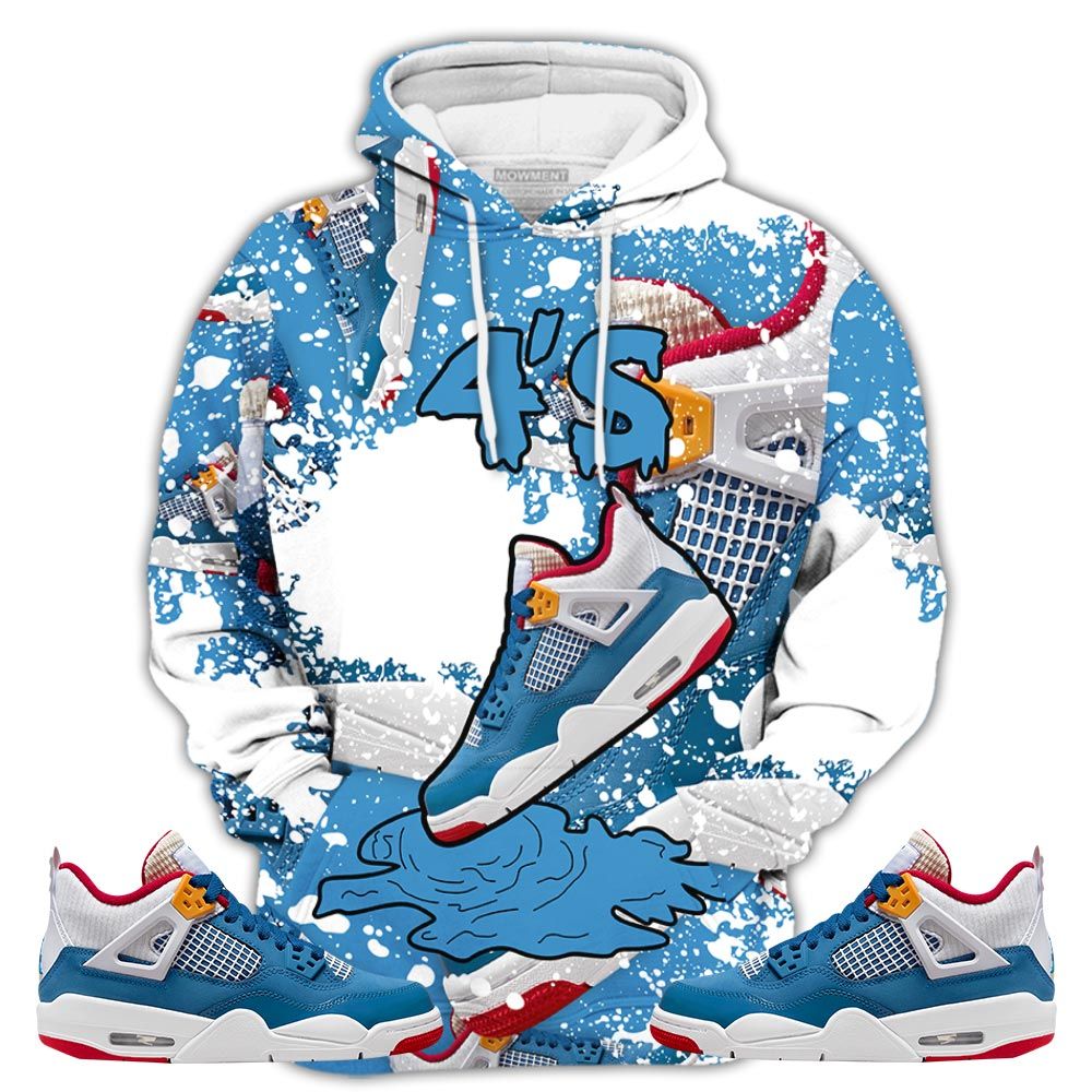 Graffiti Shoes Dripping Sneaker Shirt Match Retro Messy Room 4S, Jordan 4 Gs Messy Room Hoodie Sweatshirt Tee All Over Print MKO Shirt