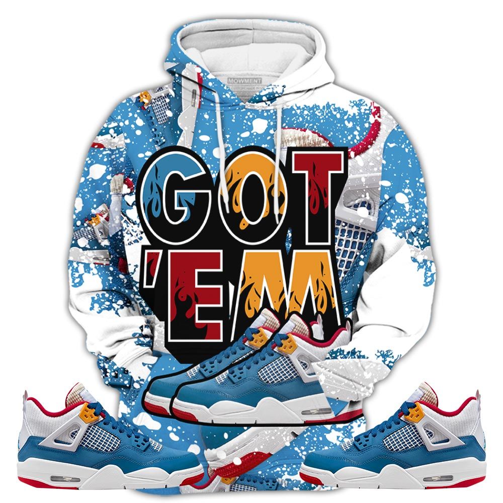Graffiti Shoes Got Em Drip Sneaker Shirt Match Retro Messy Room 4S, Jordan 4 Gs Messy Room Hoodie Sweatshirt Tee All Over Print MKO Shirt