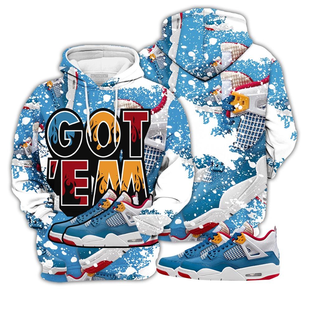 Graffiti Shoes Got Em Drip Sneaker Shirt Match Retro Messy Room 4S, Jordan 4 Gs Messy Room Hoodie Sweatshirt Tee All Over Print MKO Shirt