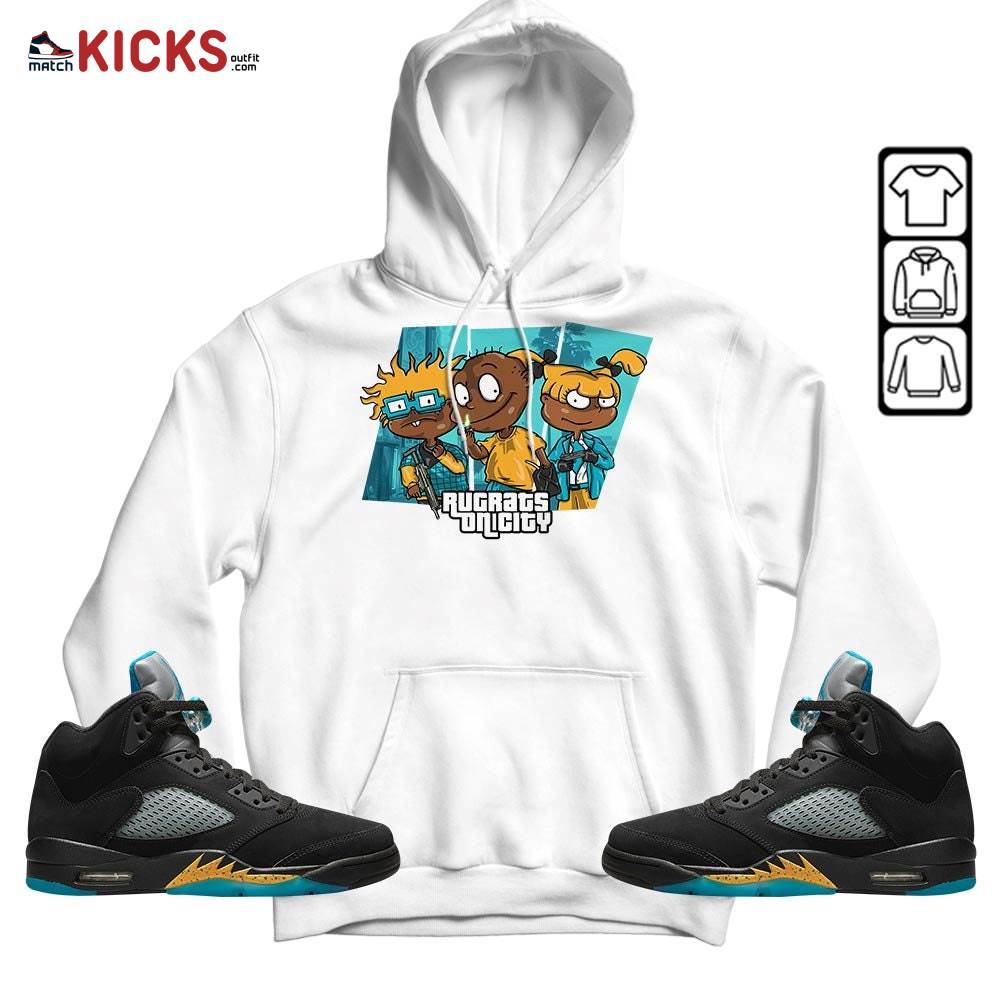 GTA V Rugrats Sneaker Shirt Match 2023 Retro Aqua 5s, Jordan 5 Aqua MKO T-Shirt GTA V Rugrats Sneaker Shirt Match 2023 Retro Aqua 5s, Jordan 5 Aqua MKO T-Shirt