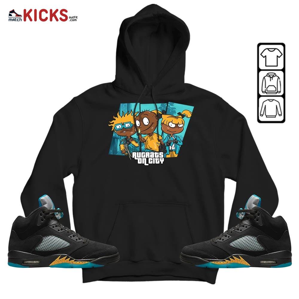 GTA V Rugrats Sneaker Shirt Match 2023 Retro Aqua 5s, Jordan 5 Aqua MKO T-Shirt GTA V Rugrats Sneaker Shirt Match 2023 Retro Aqua 5s, Jordan 5 Aqua MKO T-Shirt