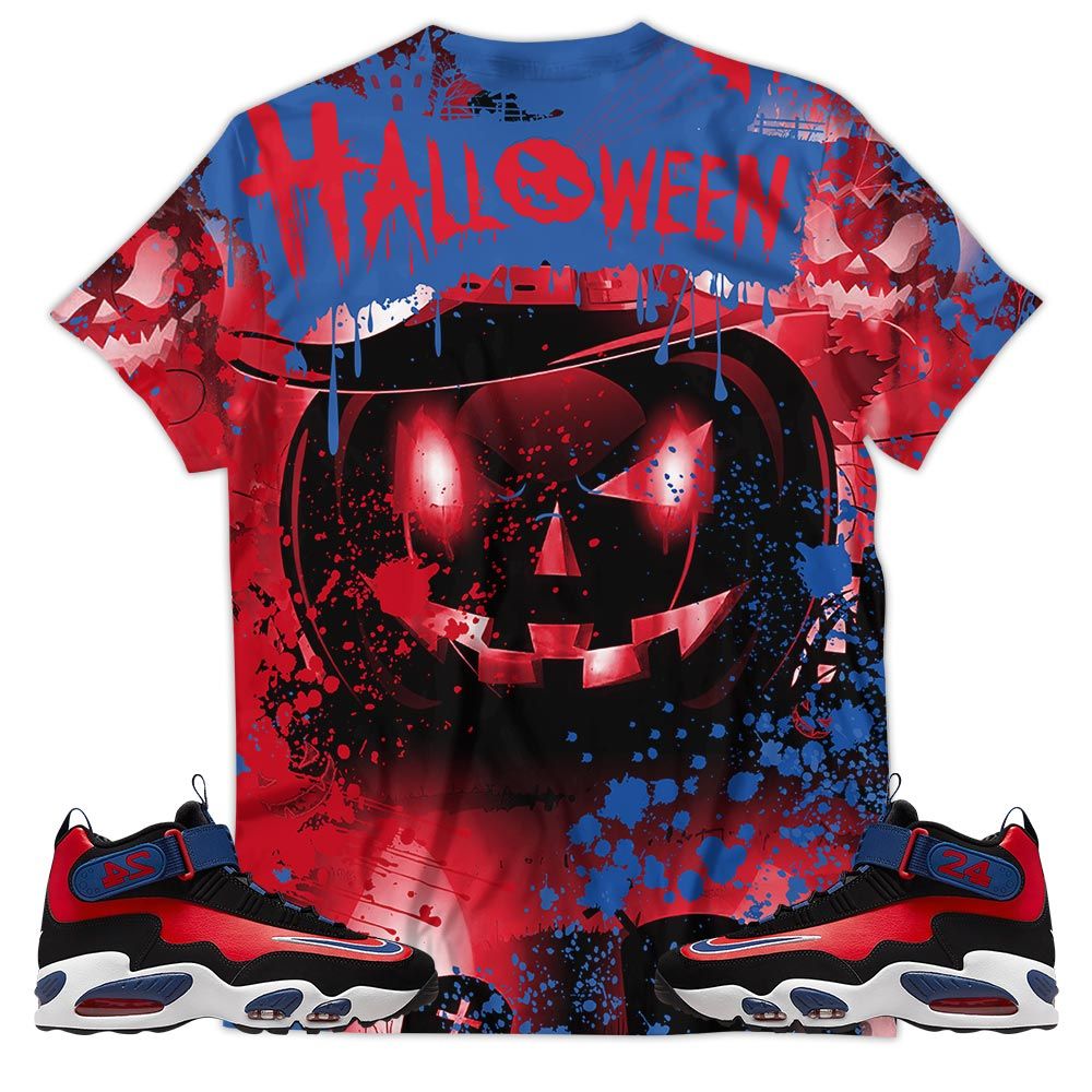 Halloween Childs Play Chucky Sneaker Shirt Match Max 1 Navy Red Black, Air Griffey Max 1 Black Red Navy Blue Hoodie Sweatshirt Tee All Over Print MKO Shirt