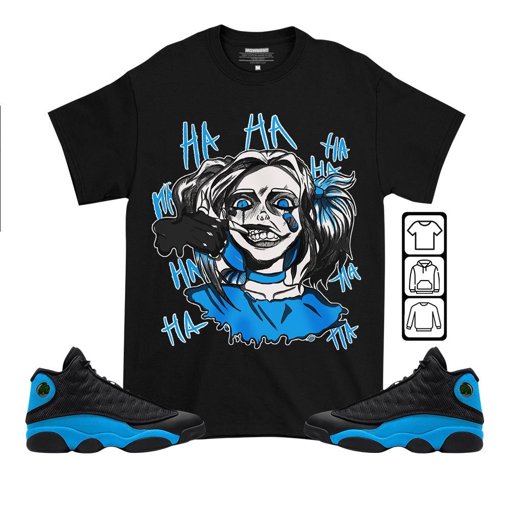 Harley Quinm Sneaker Shirt Match Black University Blue 13s, Jordan 13 Black University Blue 2022 MKO T-Shirt Harley Quinm Sneaker Shirt Match Black University Blue 13s, Jordan 13 Black University Blue 2022 MKO T-Shirt