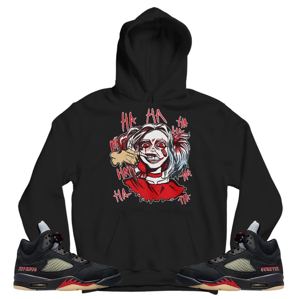 Harley Quinm Sneaker Shirt Match Gore-Tex 5s, Jordan 5 GORE-TEX Off Noir MKO T-Shirt