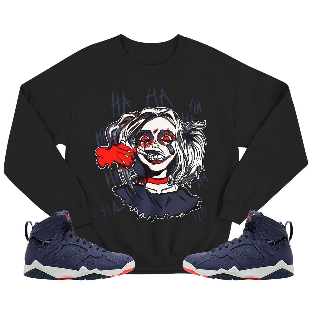Harley Quinn Sneaker Shirt Match 7 Neutral Indigo, Jordan 7 Quai 54 MKO T-Shirt Harley Quinn Sneaker Shirt Match 7 Neutral Indigo, Jordan 7 Quai 54 MKO T-Shirt