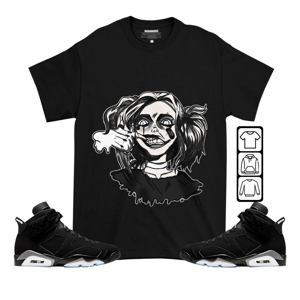 Harley Quinn Sneaker Shirt Match Black Chrome 6s, Jordan 6 Black Chrome MKO T-Shirt