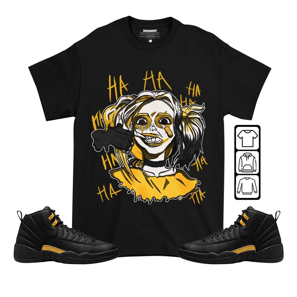 Harley Quinn Sneaker Shirt Match Black Taxi 12s, Jordan 12 Retro Black Taxi MKO T-Shirt Harley Quinn Sneaker Shirt Match Black Taxi 12s, Jordan 12 Retro Black Taxi MKO T-Shirt