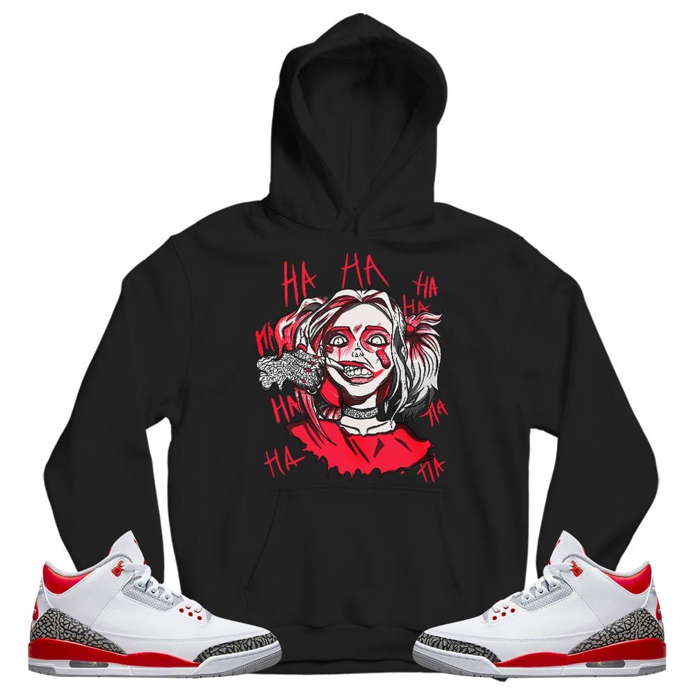 Harley Quinn Sneaker Shirt Match Fire Red 3s, Jordan 3 Retro Fire Red MKO T-Shirt