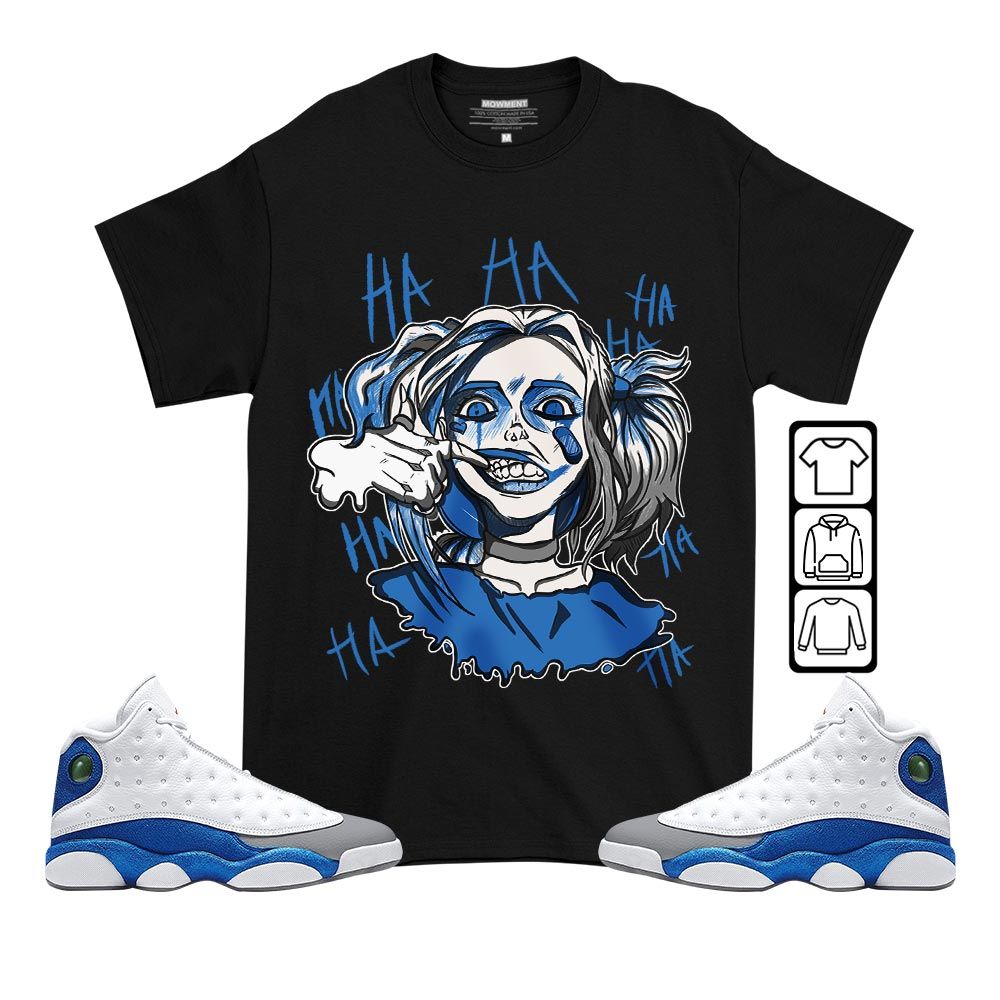 Harley Quinn Sneaker Shirt Match French Blue 13s, Jordan 13 French Blue MKO T-Shirt Harley Quinn Sneaker Shirt Match French Blue 13s, Jordan 13 French Blue MKO T-Shirt