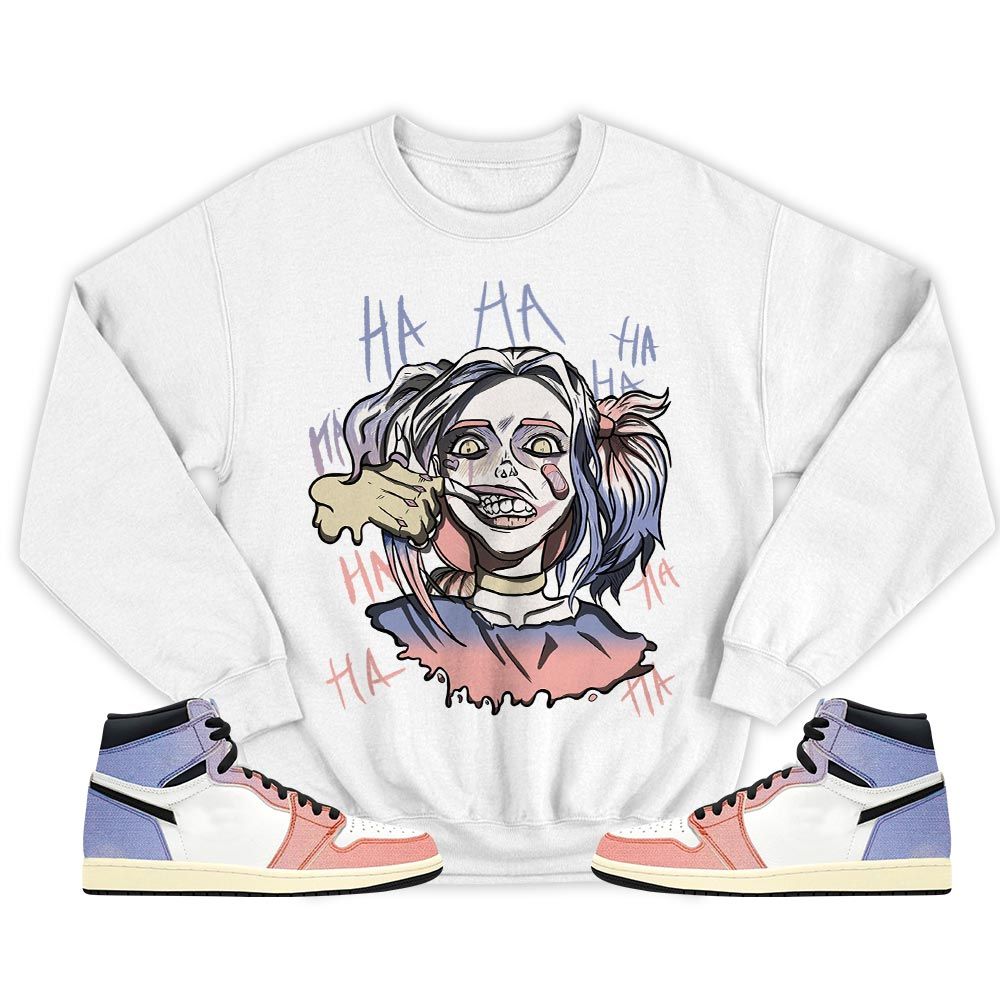 Harley Quinn Sneaker Shirt Match Retro Skyline 1s, Jordan 1 High OG Skyline MKO T-Shirt Harley Quinn Sneaker Shirt Match Retro Skyline 1s, Jordan 1 High OG Skyline MKO T-Shirt