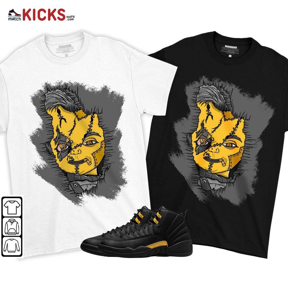 Head Of A Misunderstood Chucky Chuckie Sneaker Shirt Match Black Taxi 12s, Jordan 12 Retro Black Taxi MKO T-Shirt Head Of A Misunderstood Chucky Chuckie Sneaker Shirt Match Black Taxi 12s, Jordan 12 Retro Black Taxi MKO T-Shirt