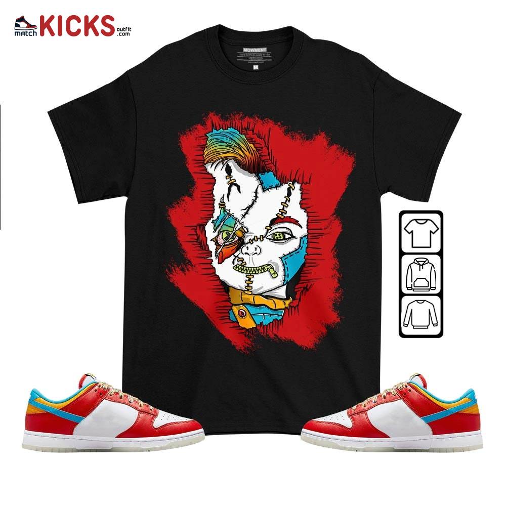 Head Of A Misunderstood Chucky Chuckie Sneaker Shirt Match Fruity Pebbles Shoes, Dunk Low Fruity Pebbles MKO T-Shirt