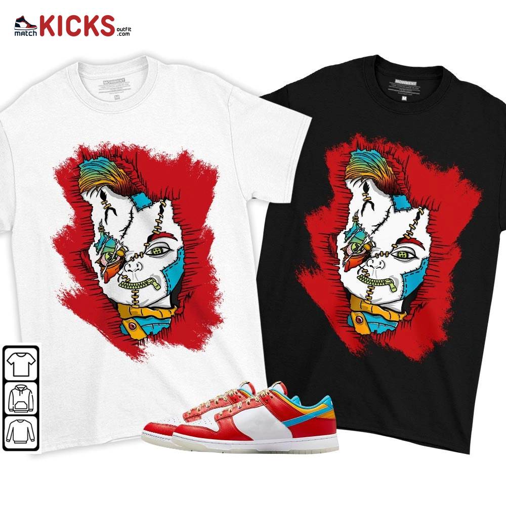 Head Of A Misunderstood Chucky Chuckie Sneaker Shirt Match Fruity Pebbles Shoes, Dunk Low Fruity Pebbles MKO T-Shirt Head Of A Misunderstood Chucky Chuckie Sneaker Shirt Match Fruity Pebbles Shoes, Dunk Low Fruity Pebbles MKO T-Shirt