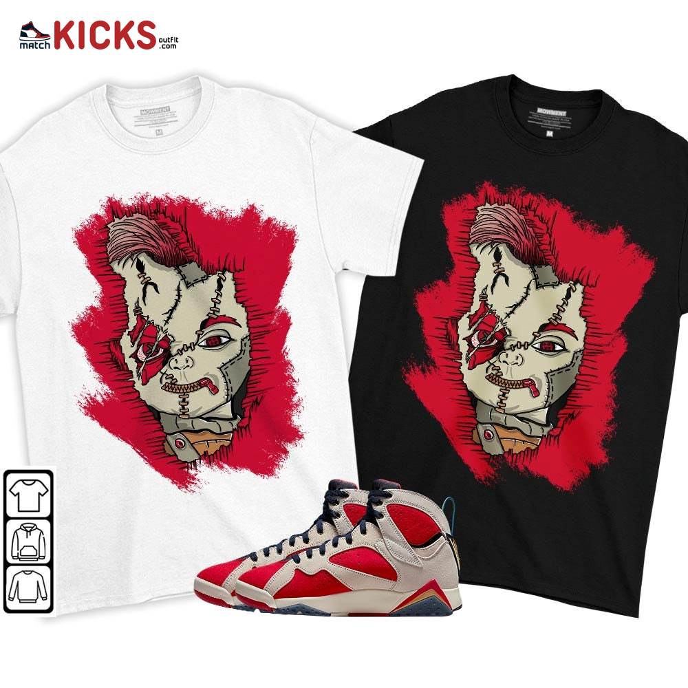 Head Of A Misunderstood Chucky Chuckie Sneaker Shirt Match Trophy Room 7s, Jordan 7 Trophy Room MKO T-Shirt Head Of A Misunderstood Chucky Chuckie Sneaker Shirt Match Trophy Room 7s, Jordan 7 Trophy Room MKO T-Shirt