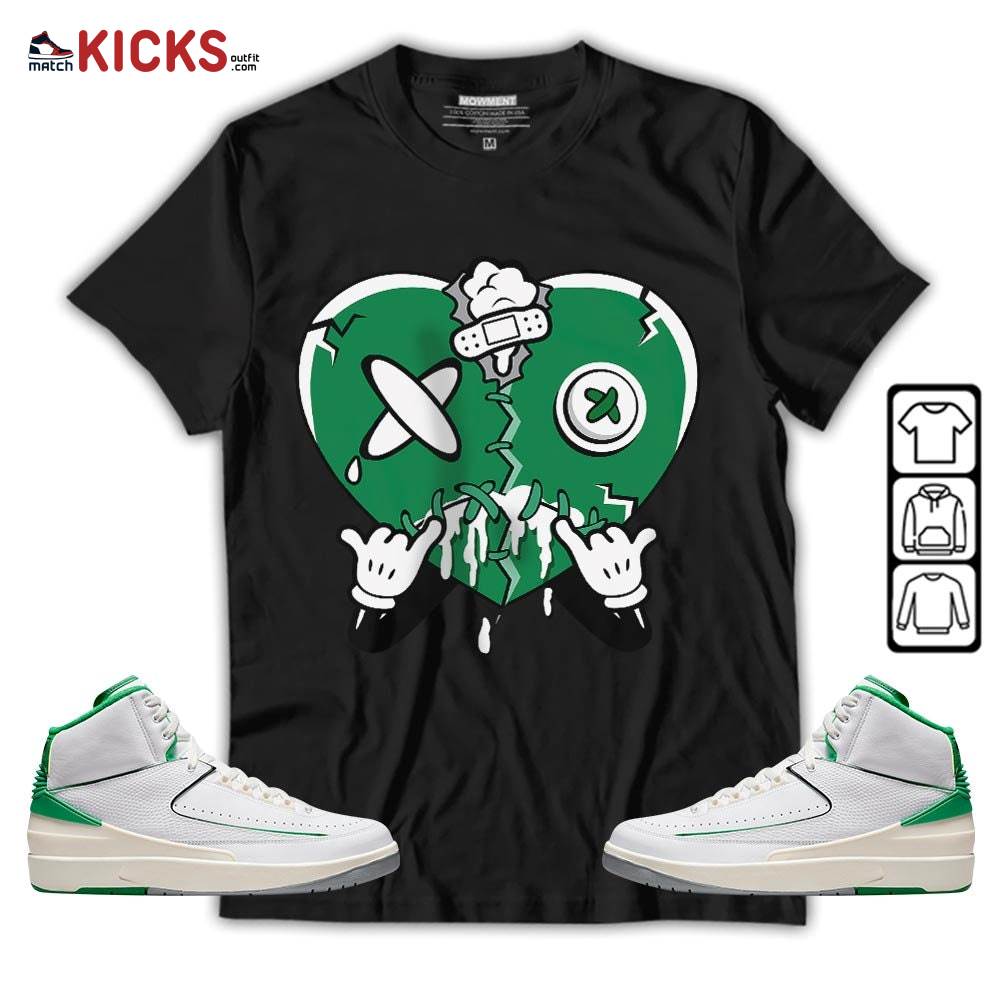 Heart Crying Lover Sneaker Shirt Match Lucky Green 2s, Jordan 2 Lucky Green MKO Sweatshirt Heart Crying Lover Sneaker Shirt Match Lucky Green 2s, Jordan 2 Lucky Green MKO Sweatshirt