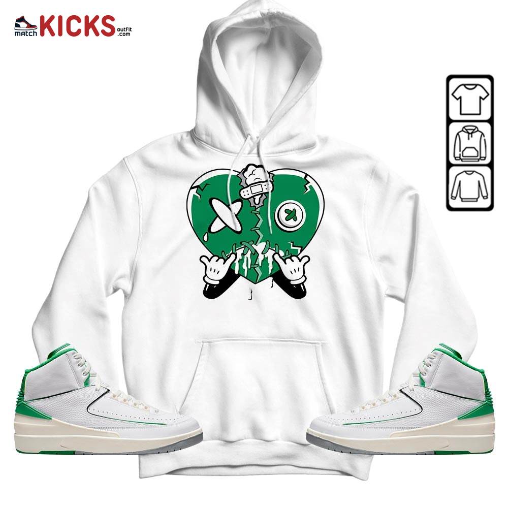 Heart Crying Lover Sneaker Shirt Match Lucky Green 2s, Jordan 2 Lucky Green MKO Sweatshirt Heart Crying Lover Sneaker Shirt Match Lucky Green 2s, Jordan 2 Lucky Green MKO Sweatshirt