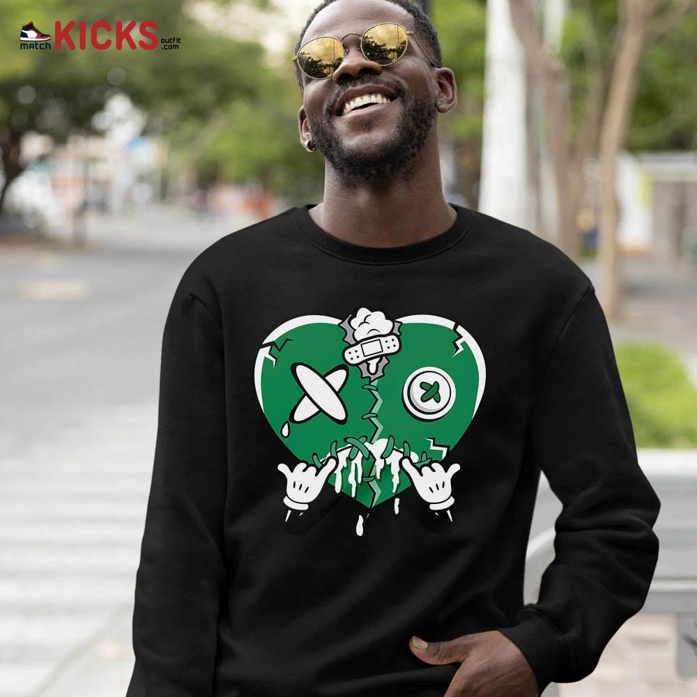Heart Crying Lover Sneaker Shirt Match Lucky Green 2s, Jordan 2 Lucky Green MKO Sweatshirt Heart Crying Lover Sneaker Shirt Match Lucky Green 2s, Jordan 2 Lucky Green MKO Sweatshirt