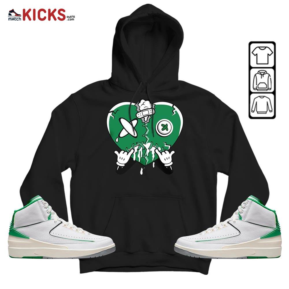 Heart Crying Lover Sneaker Shirt Match Lucky Green 2s, Jordan 2 Lucky Green MKO Sweatshirt Heart Crying Lover Sneaker Shirt Match Lucky Green 2s, Jordan 2 Lucky Green MKO Sweatshirt