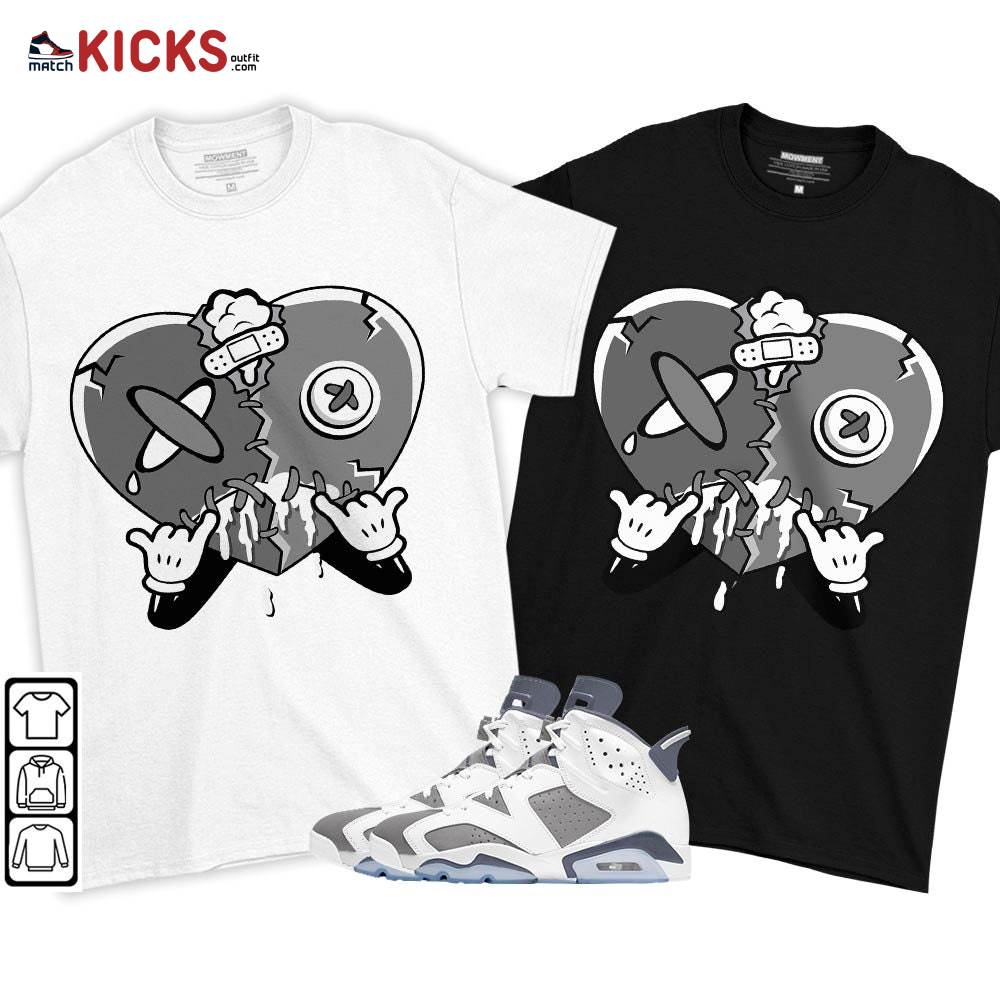Heart Crying Lover Sneaker Shirt Match Retro Cool Grey 6s, Jordan 6 Cool Grey MKO T-Shirt Heart Crying Lover Sneaker Shirt Match Retro Cool Grey 6s, Jordan 6 Cool Grey MKO T-Shirt