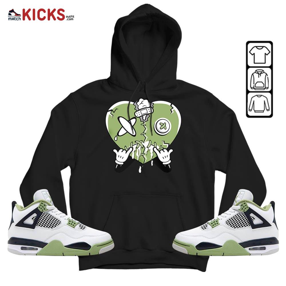 Heart Crying Lover Sneaker Shirt Match Retro Oil Green 4s, Jordan 4 Oil Green MKO Hoodie Heart Crying Lover Sneaker Shirt Match Retro Oil Green 4s, Jordan 4 Oil Green MKO Hoodie