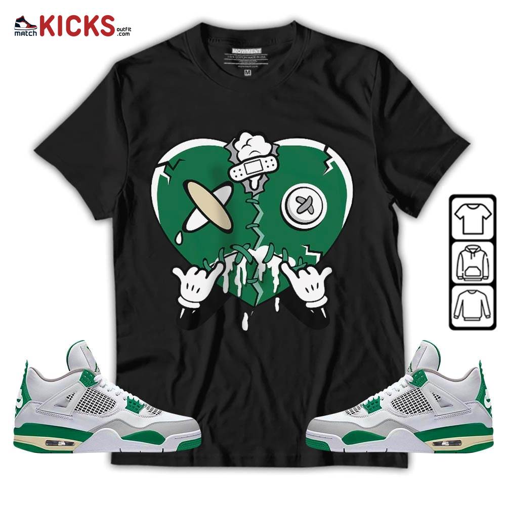 Heart Crying Lover Sneaker Shirt Match Retro Pine Green 4s, Jordan 4 Pine Green MKO T-Shirt