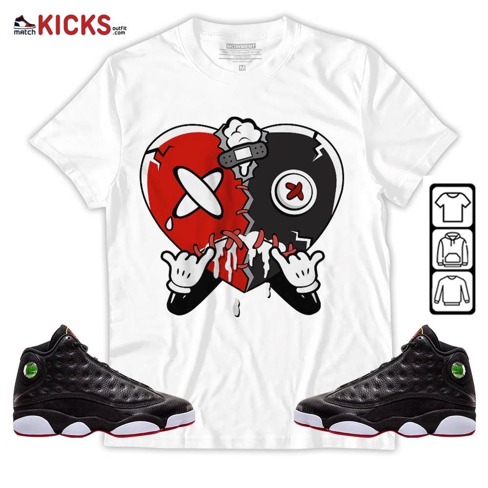 Heart Crying Lover Sneaker Shirt Match Retro Playoffs 13s, Jordan 13 Playoffs MKO Hoodie