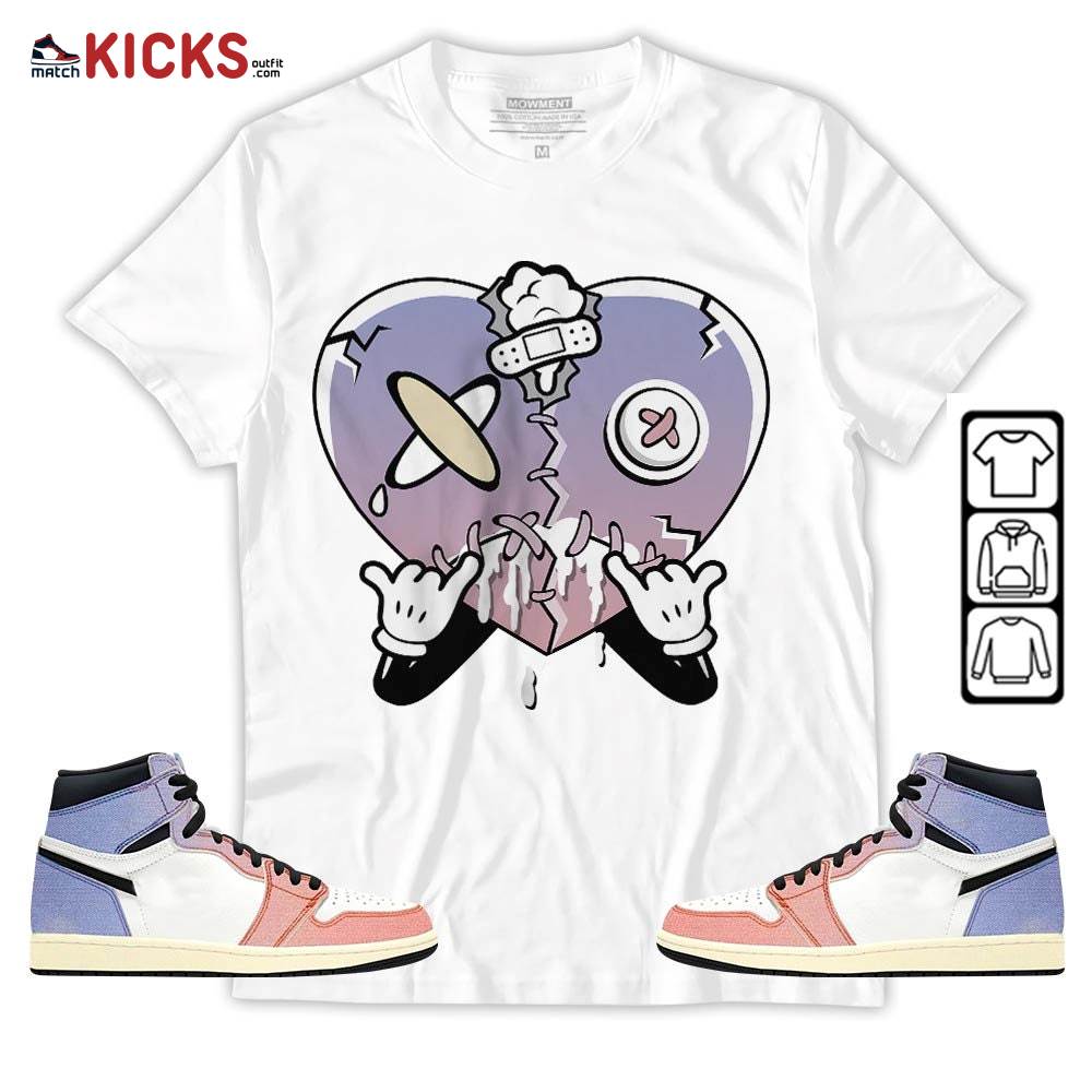 Heart Crying Lover Sneaker Shirt Match Retro Skyline 1s, Jordan 1 High OG Skyline MKO T-Shirt
