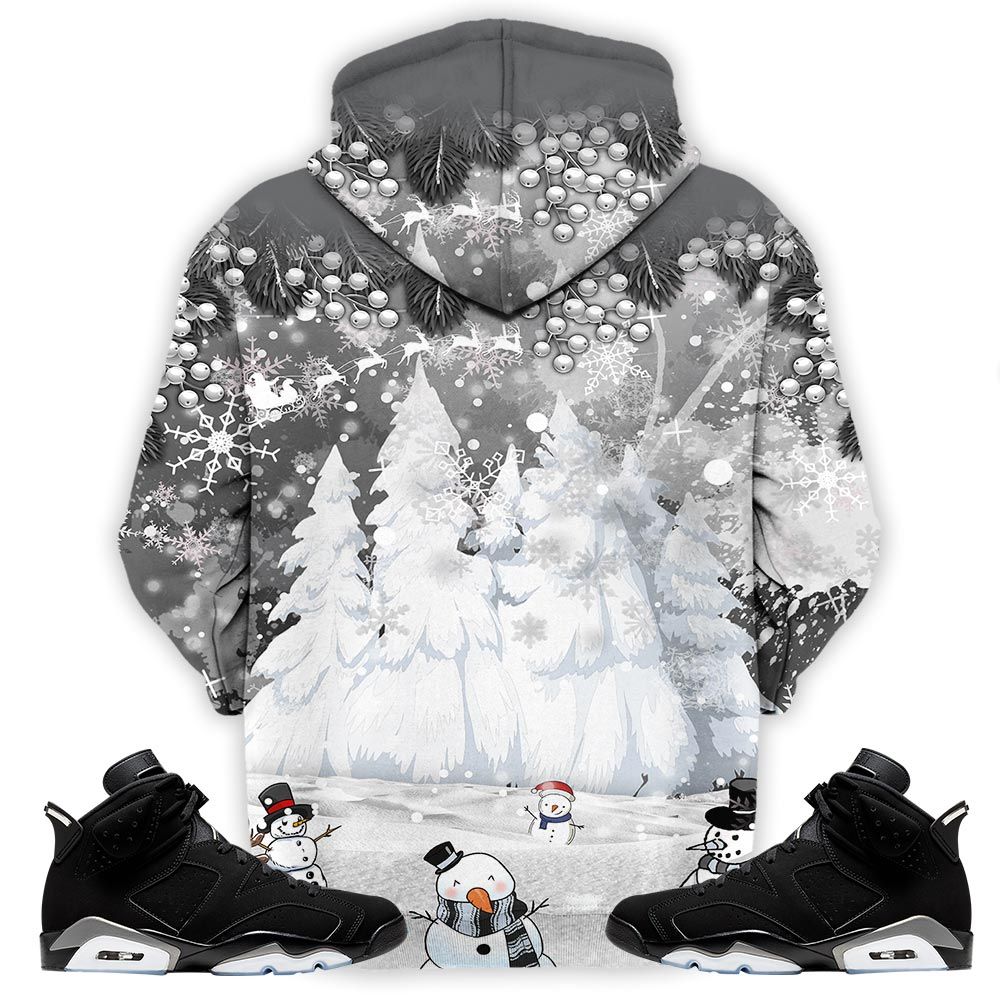 Hohoho Rugrats Christmas Sneaker Shirt Match Black Chrome 6S, Jordan 6 Black Chrome Hoodie Sweatshirt Tee All Over Print MKO Shirt