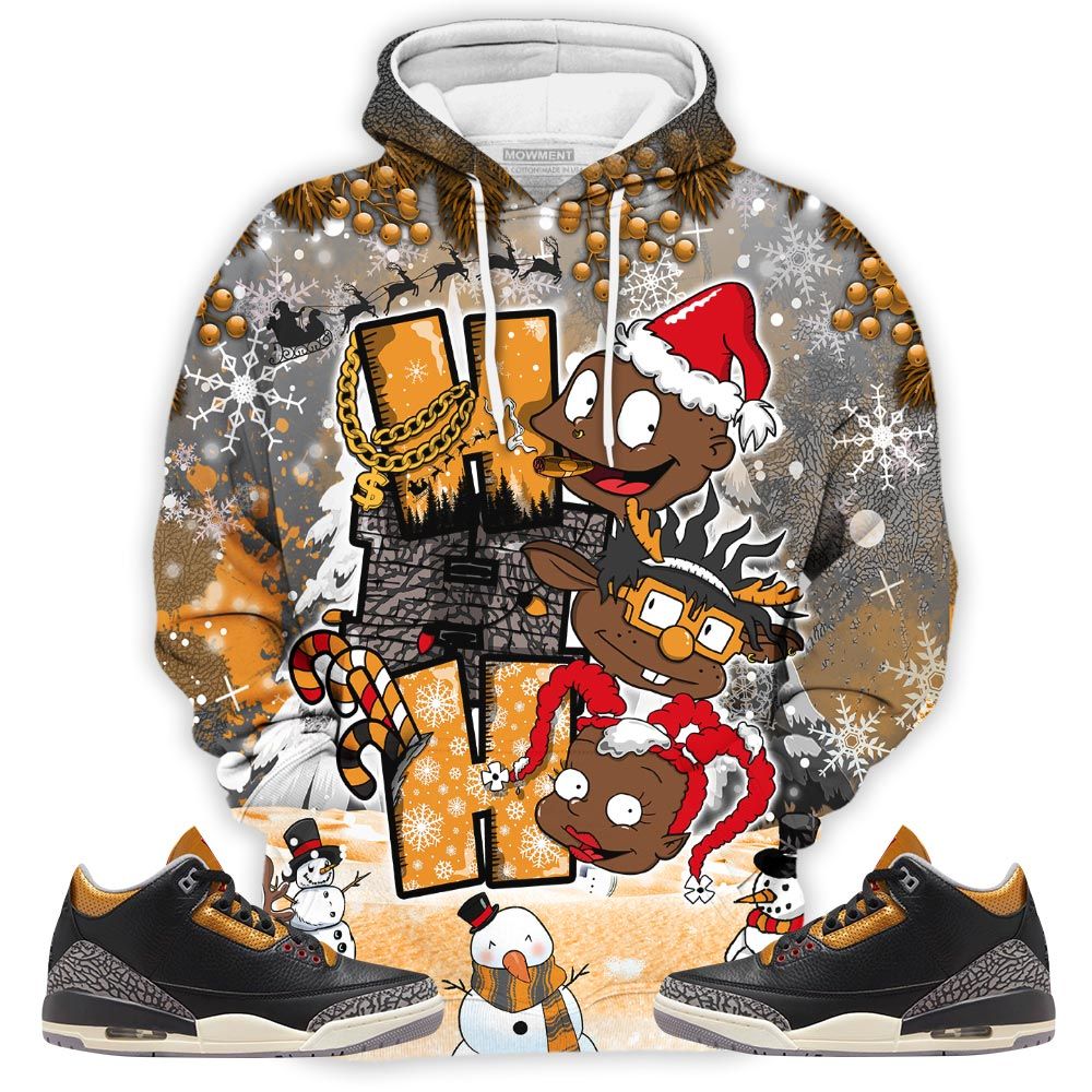 Hohoho Rugrats Christmas Sneaker Shirt Match Black Gold 3S, Jordan 3 Retro Black Gold Hoodie Sweatshirt Tee All Over Print MKO Shirt Hohoho Rugrats Christmas Sneaker Shirt Match Black Gold 3S, Jordan 3 Retro Black Gold Hoodie Sweatshirt Tee All Over Print MKO Shirt