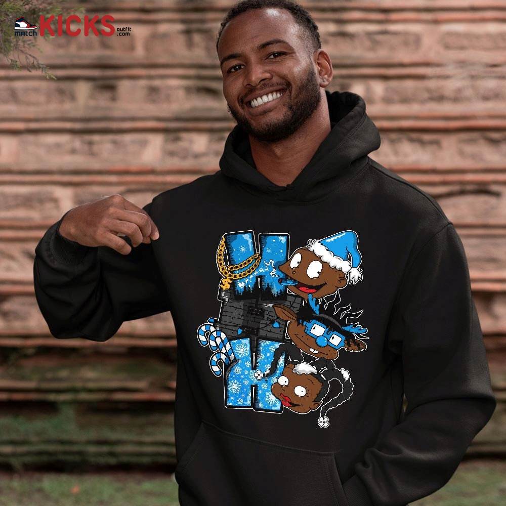 HoHoHo Rugrats Christmas Sneaker Shirt Match Black University Blue 13s, Jordan 13 Black University Blue 2022 MKO T-Shirt HoHoHo Rugrats Christmas Sneaker Shirt Match Black University Blue 13s, Jordan 13 Black University Blue 2022 MKO T-Shirt