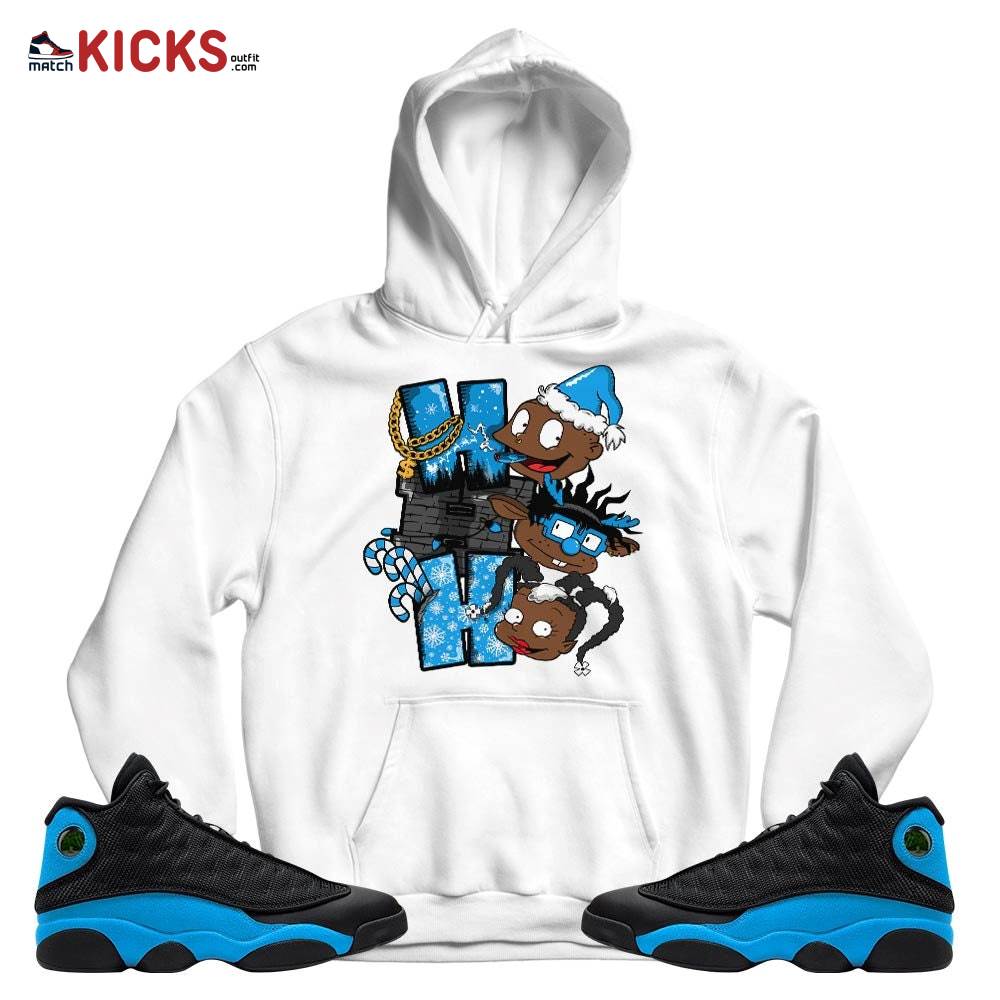 HoHoHo Rugrats Christmas Sneaker Shirt Match Black University Blue 13s, Jordan 13 Black University Blue 2022 MKO T-Shirt HoHoHo Rugrats Christmas Sneaker Shirt Match Black University Blue 13s, Jordan 13 Black University Blue 2022 MKO T-Shirt