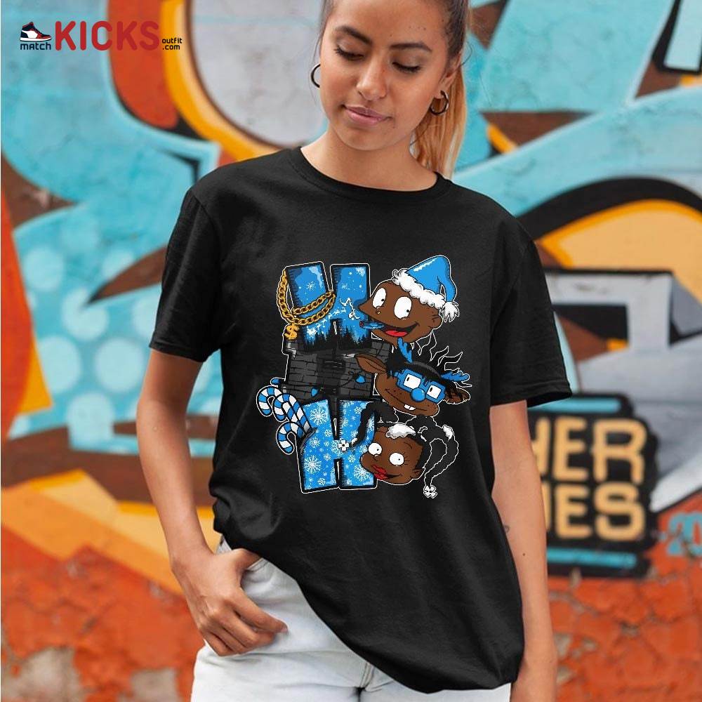 HoHoHo Rugrats Christmas Sneaker Shirt Match Black University Blue 13s, Jordan 13 Black University Blue 2022 MKO T-Shirt HoHoHo Rugrats Christmas Sneaker Shirt Match Black University Blue 13s, Jordan 13 Black University Blue 2022 MKO T-Shirt