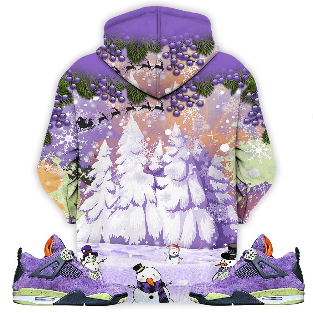 Hohoho Rugrats Christmas Sneaker Shirt Match Canyon Purple 4S, Jordan 4 Canyon Purple Hoodie Sweatshirt Tee All Over Print MKO Shirt