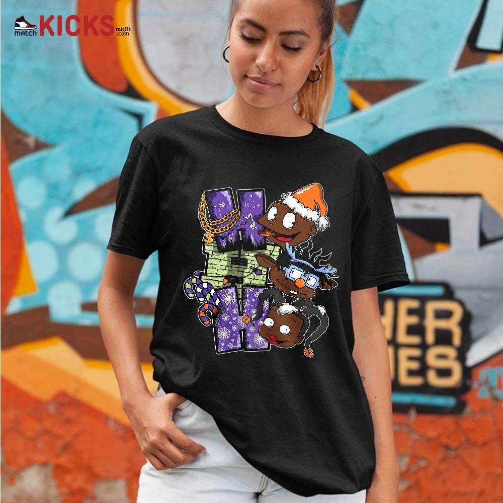 HoHoHo Rugrats Christmas Sneaker Shirt Match Canyon Purple 4s, Jordan 4 Canyon Purple MKO T-Shirt HoHoHo Rugrats Christmas Sneaker Shirt Match Canyon Purple 4s, Jordan 4 Canyon Purple MKO T-Shirt
