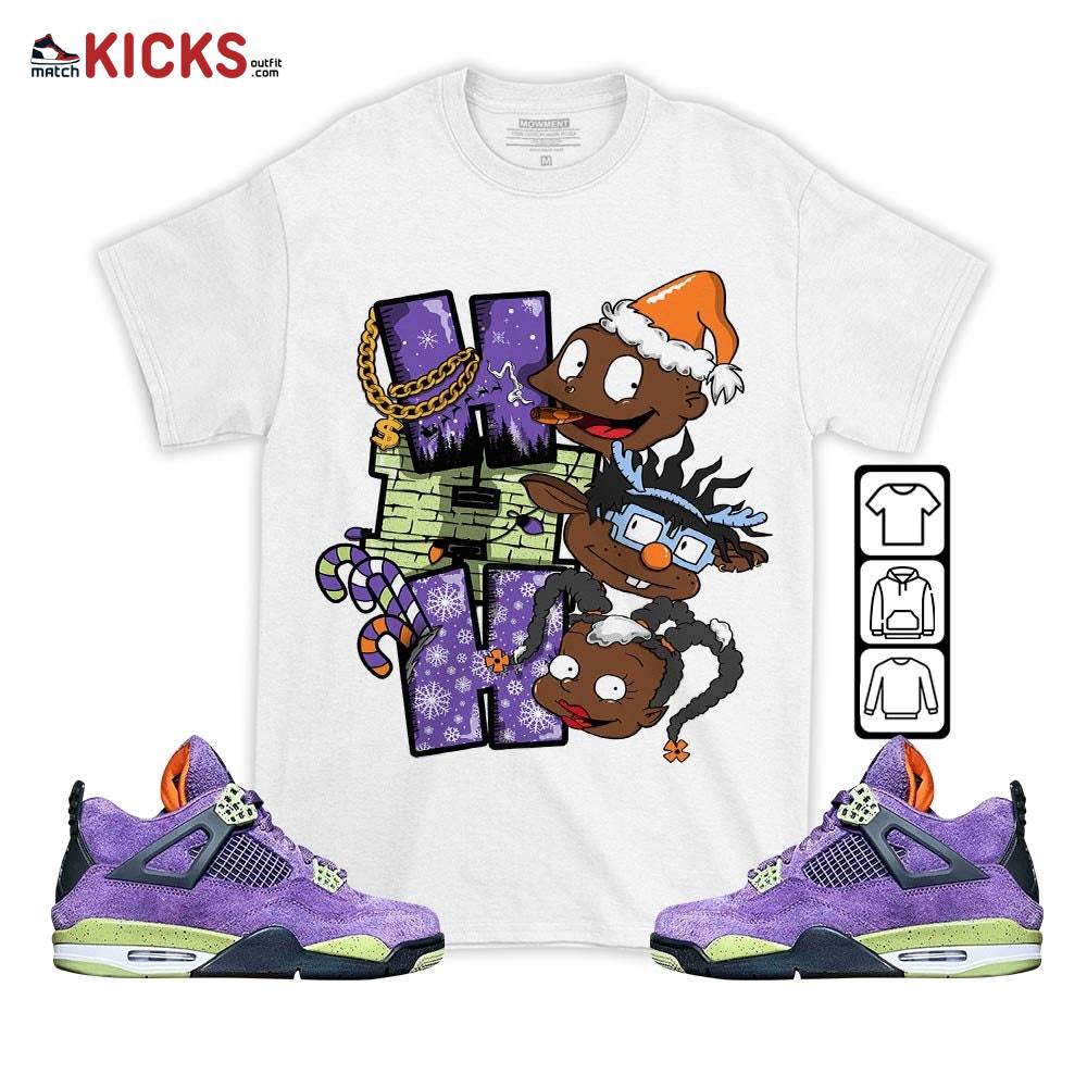 HoHoHo Rugrats Christmas Sneaker Shirt Match Canyon Purple 4s, Jordan 4 Canyon Purple MKO T-Shirt HoHoHo Rugrats Christmas Sneaker Shirt Match Canyon Purple 4s, Jordan 4 Canyon Purple MKO T-Shirt