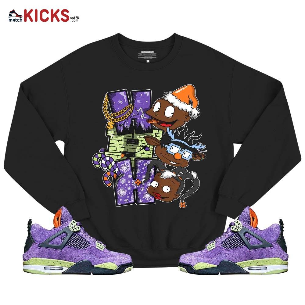 HoHoHo Rugrats Christmas Sneaker Shirt Match Canyon Purple 4s, Jordan 4 Canyon Purple MKO T-Shirt HoHoHo Rugrats Christmas Sneaker Shirt Match Canyon Purple 4s, Jordan 4 Canyon Purple MKO T-Shirt