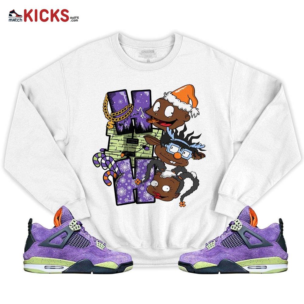 HoHoHo Rugrats Christmas Sneaker Shirt Match Canyon Purple 4s, Jordan 4 Canyon Purple MKO T-Shirt HoHoHo Rugrats Christmas Sneaker Shirt Match Canyon Purple 4s, Jordan 4 Canyon Purple MKO T-Shirt