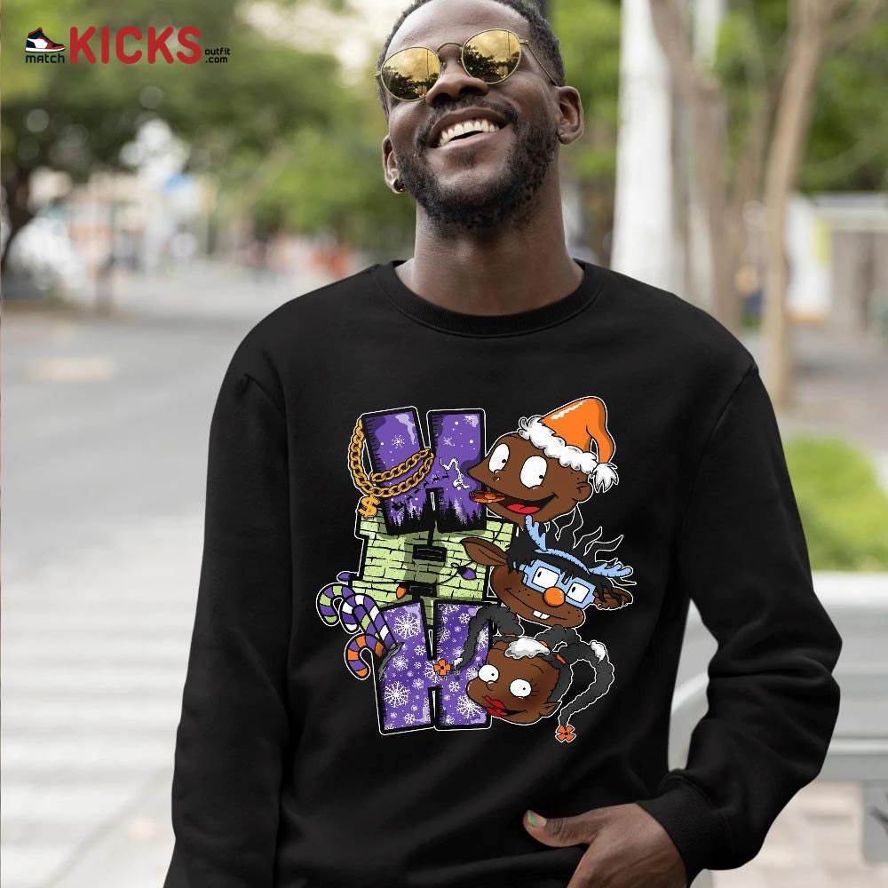 HoHoHo Rugrats Christmas Sneaker Shirt Match Canyon Purple 4s, Jordan 4 Canyon Purple MKO T-Shirt HoHoHo Rugrats Christmas Sneaker Shirt Match Canyon Purple 4s, Jordan 4 Canyon Purple MKO T-Shirt