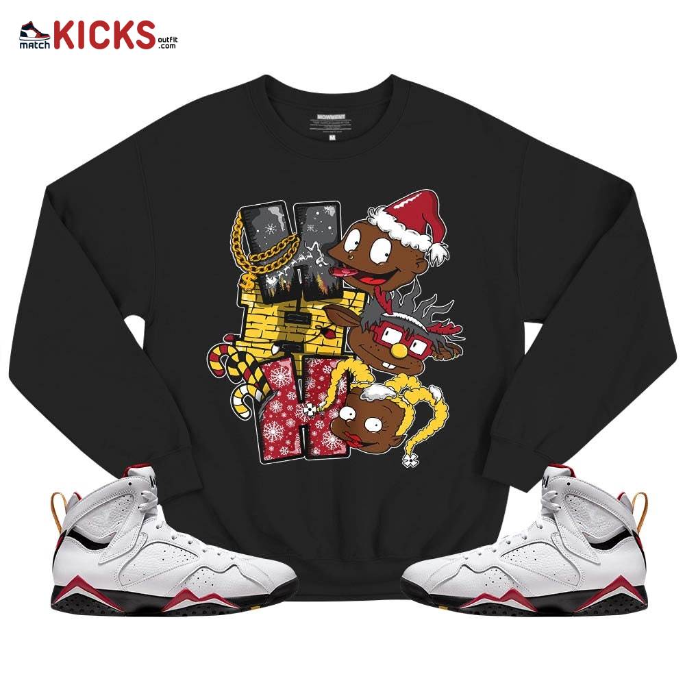 HoHoHo Rugrats Christmas Sneaker Shirt Match Cardinal 7s, Jordan 7 Retro Cardinal MKO T-Shirt HoHoHo Rugrats Christmas Sneaker Shirt Match Cardinal 7s, Jordan 7 Retro Cardinal MKO T-Shirt