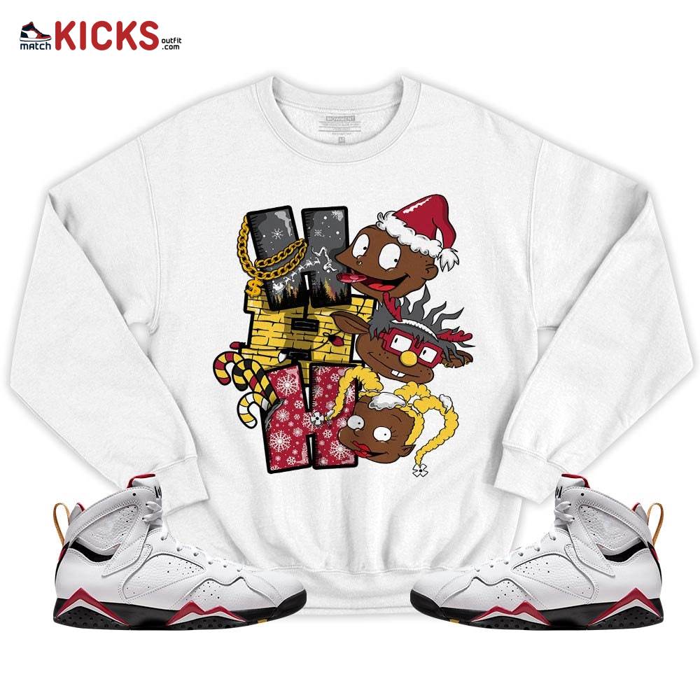 HoHoHo Rugrats Christmas Sneaker Shirt Match Cardinal 7s, Jordan 7 Retro Cardinal MKO T-Shirt HoHoHo Rugrats Christmas Sneaker Shirt Match Cardinal 7s, Jordan 7 Retro Cardinal MKO T-Shirt