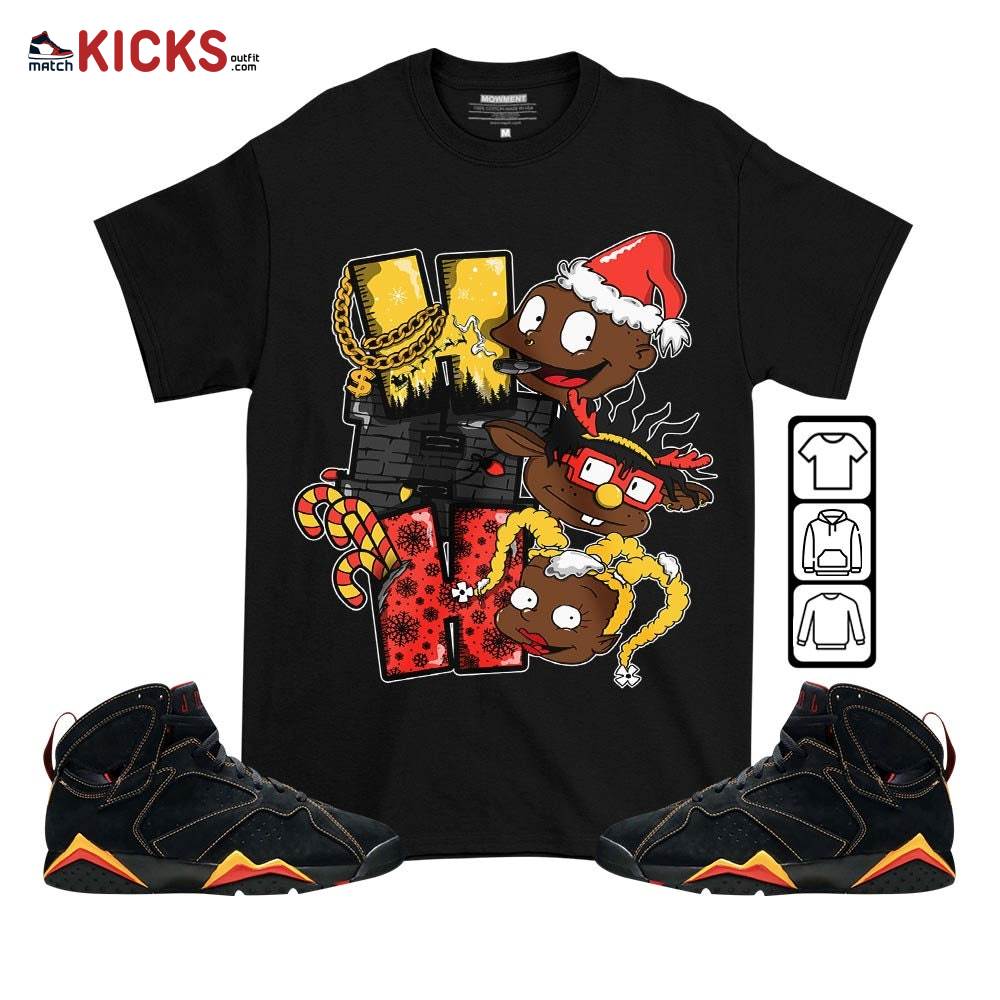 HoHoHo Rugrats Christmas Sneaker Shirt Match Citrus 7s, Jordan 7 Retro Citrus MKO T-Shirt