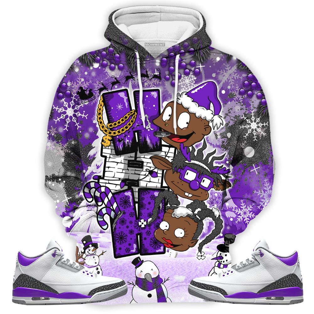 Hohoho Rugrats Christmas Sneaker Shirt Match Dark Iris 3S, Jordan 3 Retro Dark Iris Hoodie Sweatshirt Tee All Over Print MKO Shirt Hohoho Rugrats Christmas Sneaker Shirt Match Dark Iris 3S, Jordan 3 Retro Dark Iris Hoodie Sweatshirt Tee All Over Print MKO Shirt