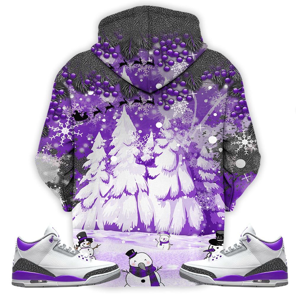 Hohoho Rugrats Christmas Sneaker Shirt Match Dark Iris 3S, Jordan 3 Retro Dark Iris Hoodie Sweatshirt Tee All Over Print MKO Shirt