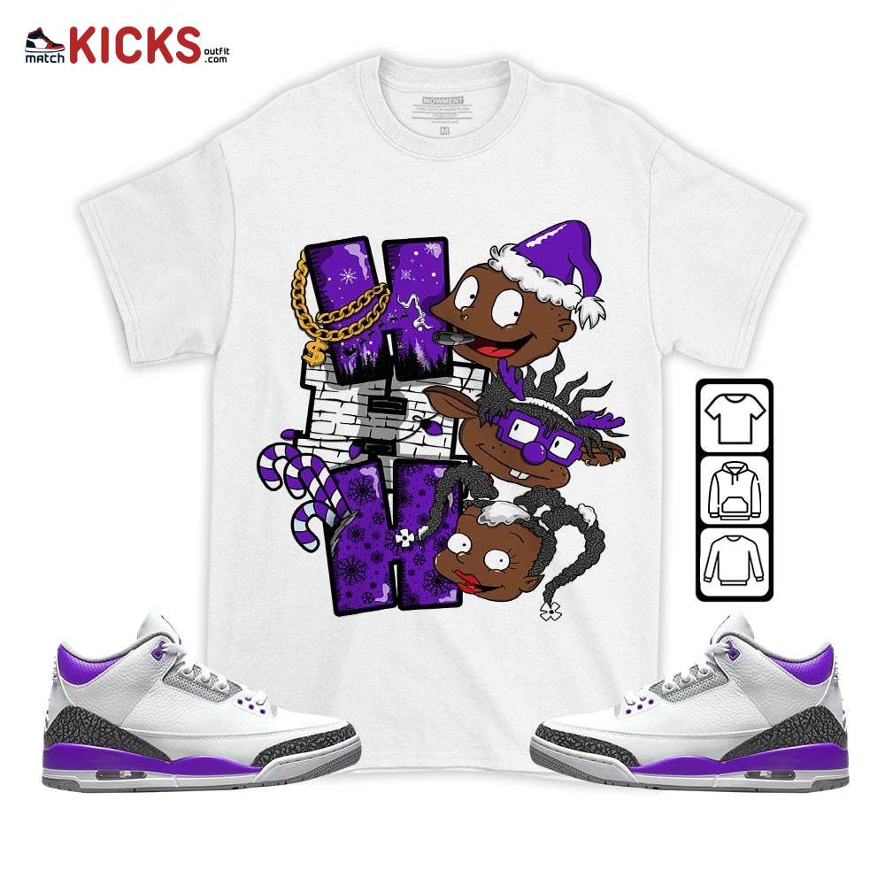 HoHoHo Rugrats Christmas Sneaker Shirt Match Dark Iris 3s, Jordan 3 Retro Dark Iris MKO T-Shirt HoHoHo Rugrats Christmas Sneaker Shirt Match Dark Iris 3s, Jordan 3 Retro Dark Iris MKO T-Shirt