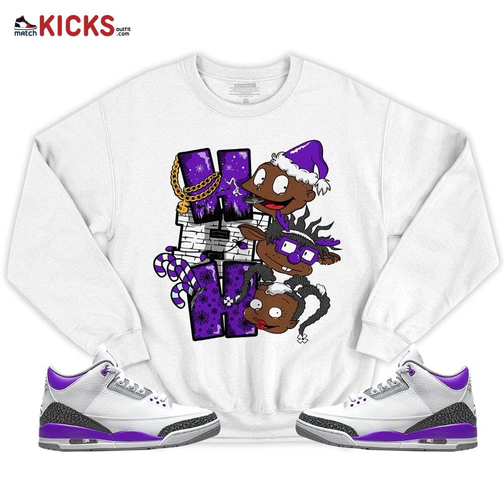 HoHoHo Rugrats Christmas Sneaker Shirt Match Dark Iris 3s, Jordan 3 Retro Dark Iris MKO T-Shirt HoHoHo Rugrats Christmas Sneaker Shirt Match Dark Iris 3s, Jordan 3 Retro Dark Iris MKO T-Shirt