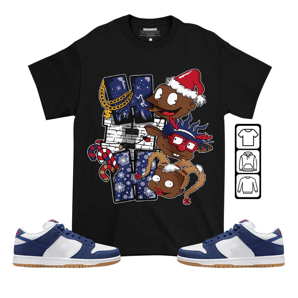 HoHoHo Rugrats Christmas Sneaker Shirt Match Dunk Low Dodgers, SB Dunk Low Premium Deep Royal Blue MKO T-Shirt HoHoHo Rugrats Christmas Sneaker Shirt Match Dunk Low Dodgers, SB Dunk Low Premium Deep Royal Blue MKO T-Shirt