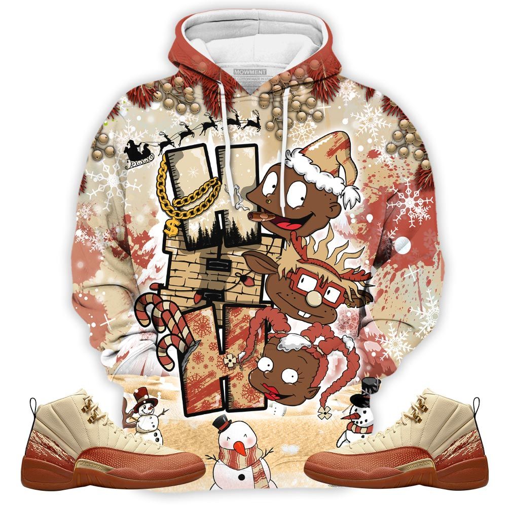 Hohoho Rugrats Christmas Sneaker Shirt Match Eastside Golf 12S, Jordan 12 Retro Eastside Golf Hoodie Sweatshirt Tee All Over Print MKO Shirt